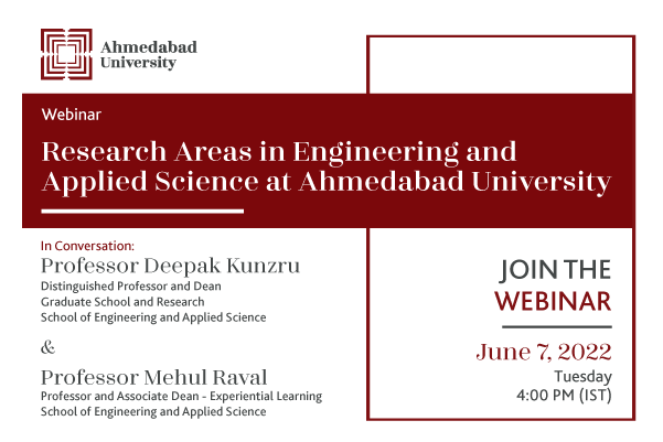 Research Areas in Engineering and Applied Science at Ahmedabad University