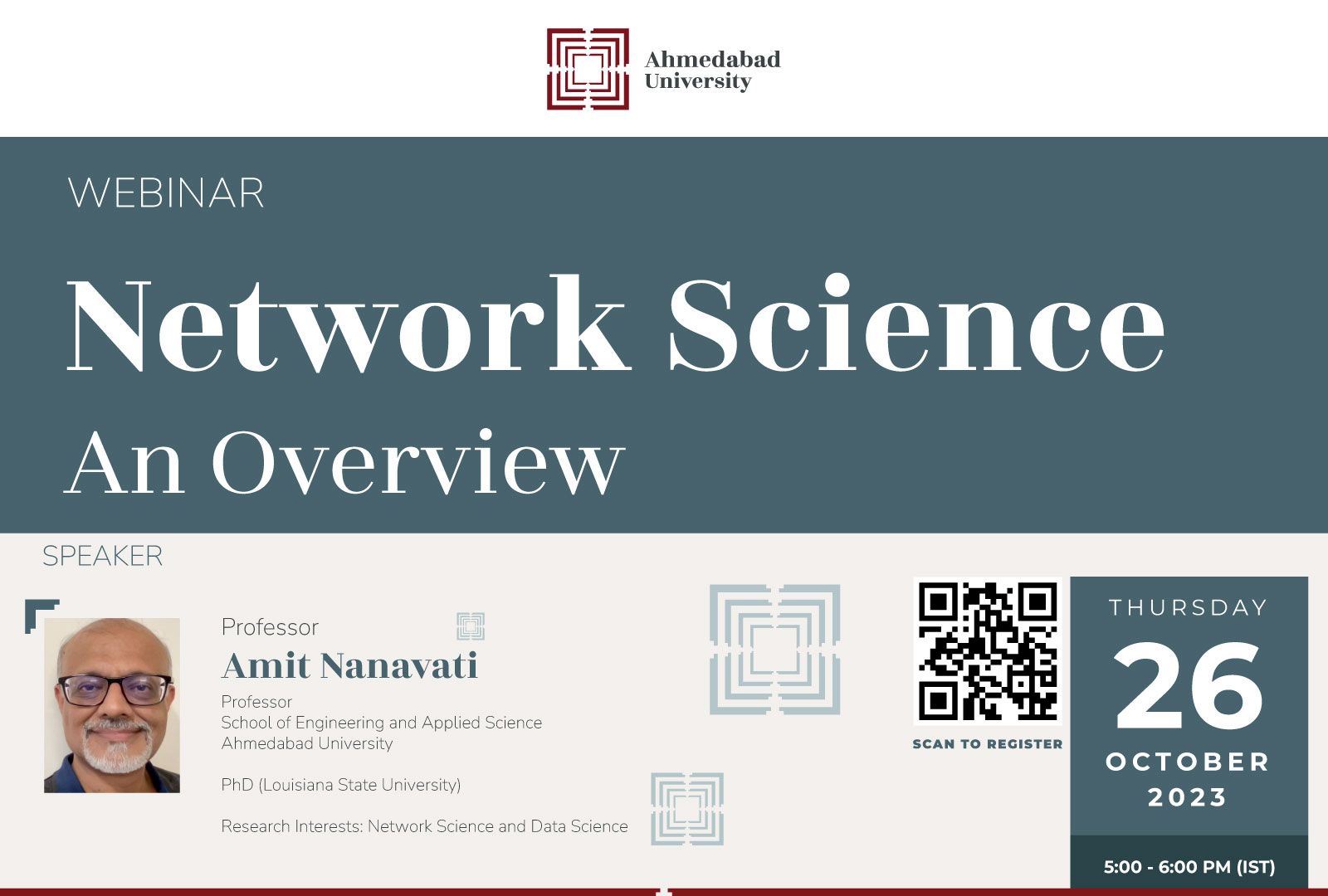 M.Tech Webinar; Network Science An Overview