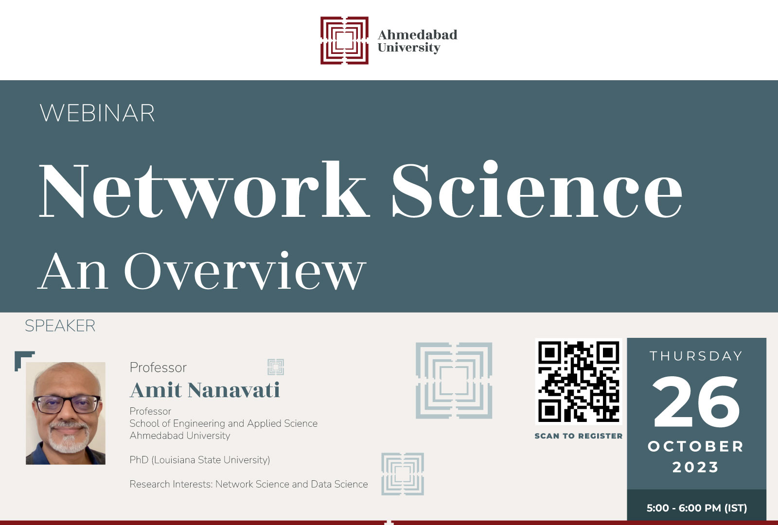 M.Tech Webinar; Network Science An Overview