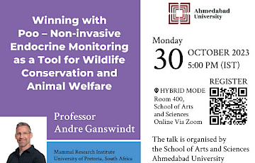 Winning with Poo Professor Andre Ganswindt Speaker at Ahmedabad University