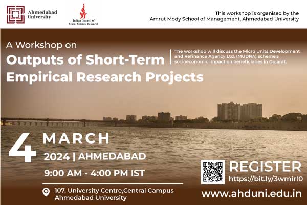 Outputs of Short-Term Empirical Research Projects: Evaluating the Socio-Economic Impact of the MUDRA Yojana Beneficiaries in Gujarat