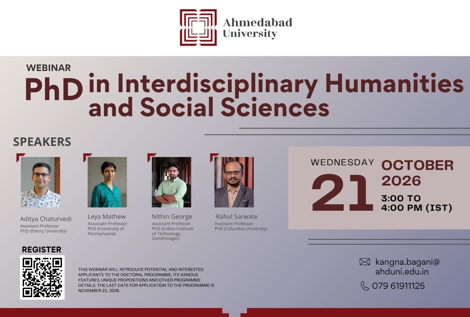 Webinar: PhD in Interdisciplinary Humanities and Social Sciences