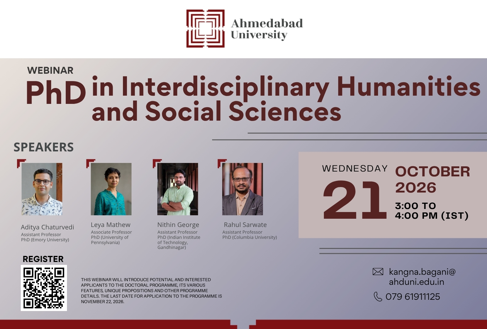 Webinar: PhD in Interdisciplinary Humanities and Social Sciences