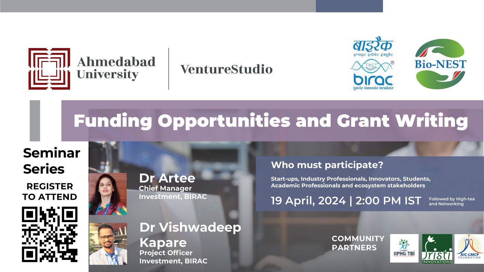 BIRAC Workshop: Funding Opportunities and Grant-Writing