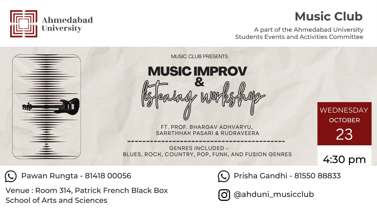 Music Improv and Listening Workshop