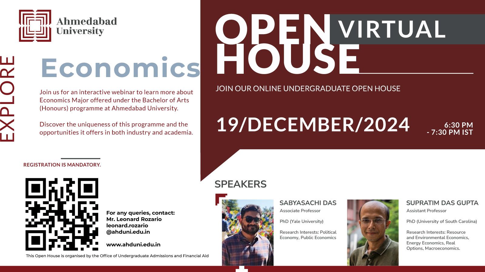 Virtual Open House: BA (Honours) in Economics