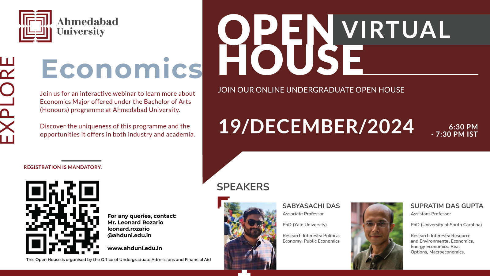 Virtual Open House: BA (Honours) in Economics