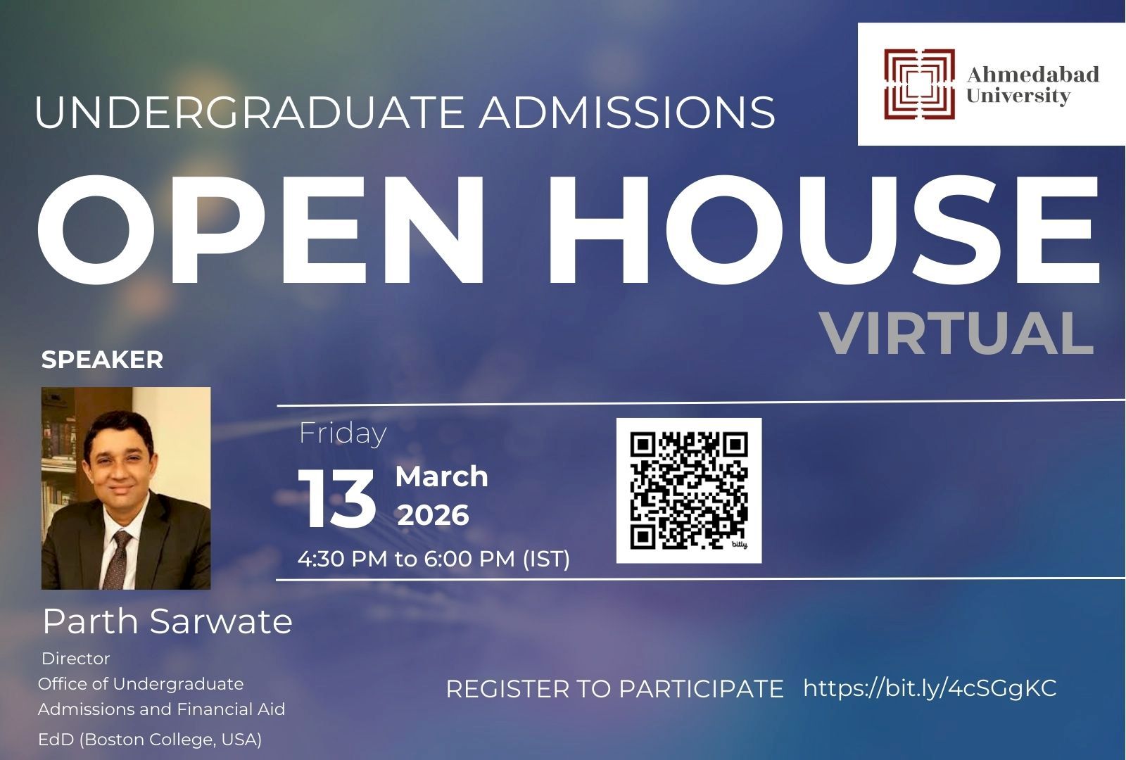Virtual Open House: About Ahmedabad University