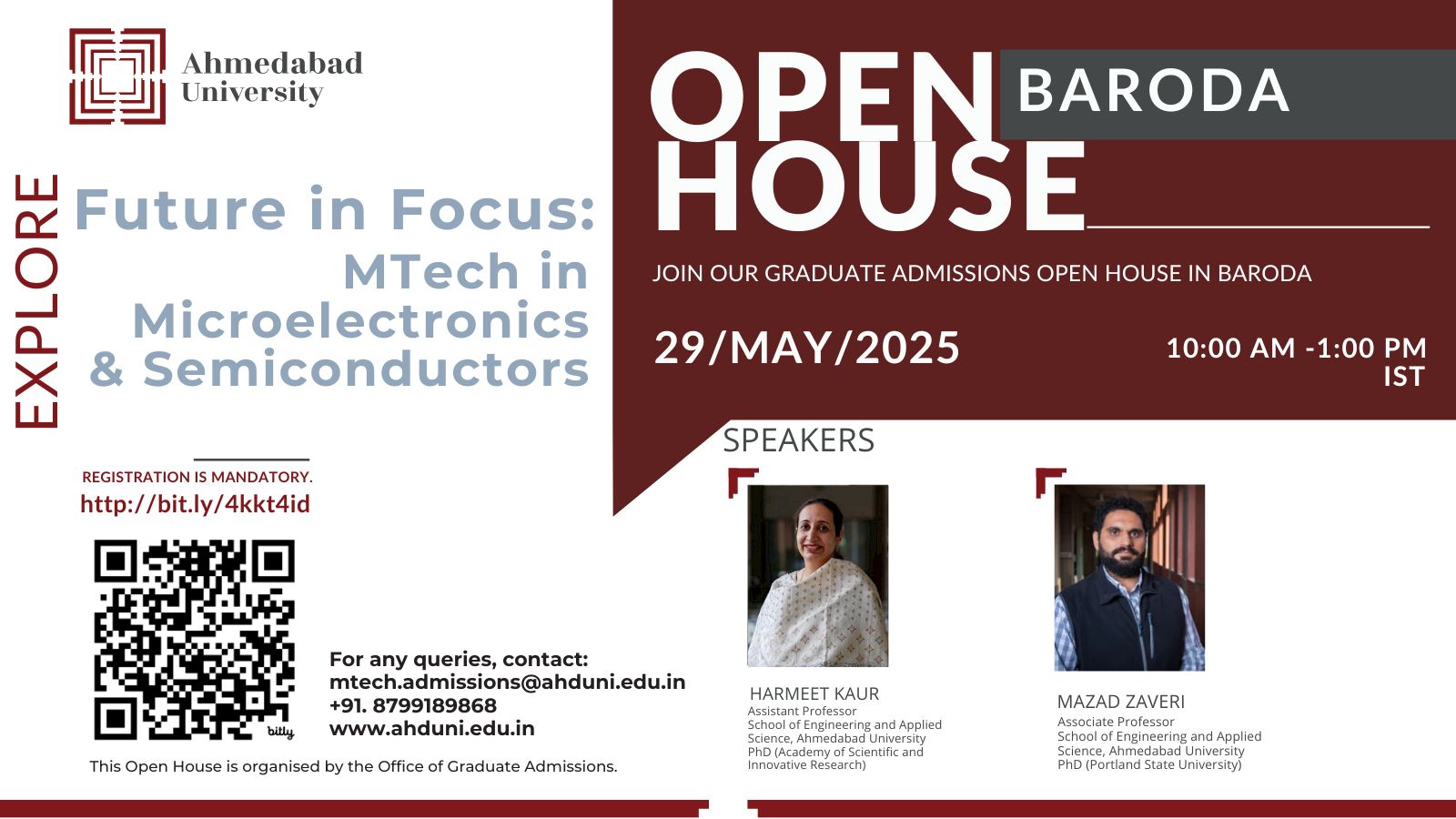 Open House on MTech in Microelectronics & Semiconductors