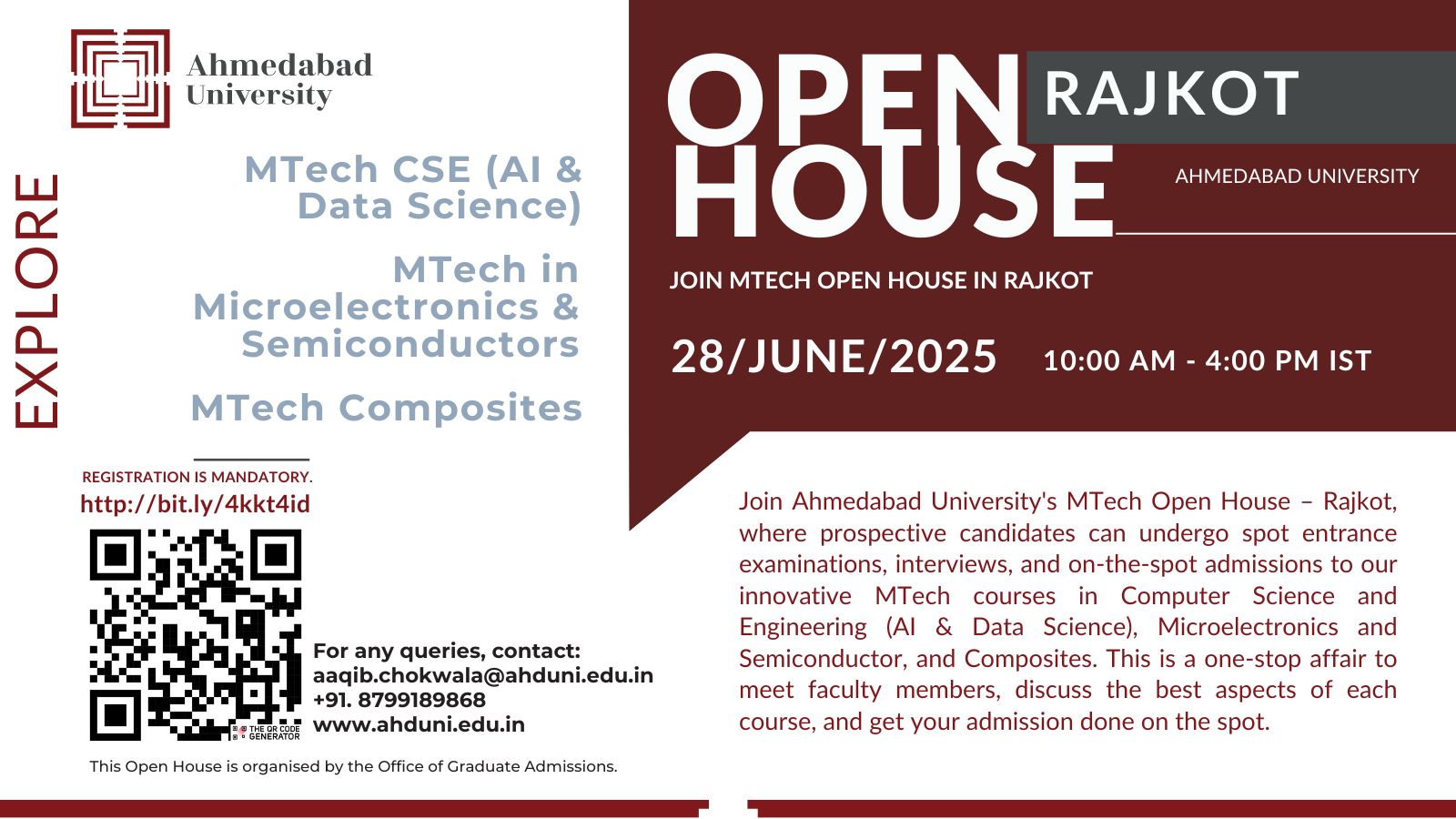 MTech Open House: Rajkot