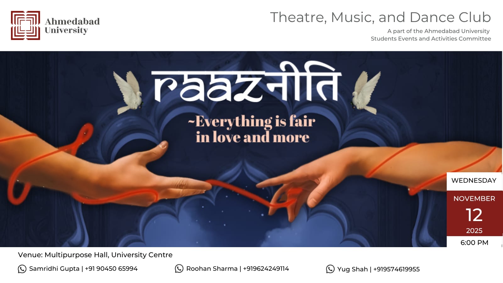 SANGAM 2025 | Dance, Music and Theatre Clubs
