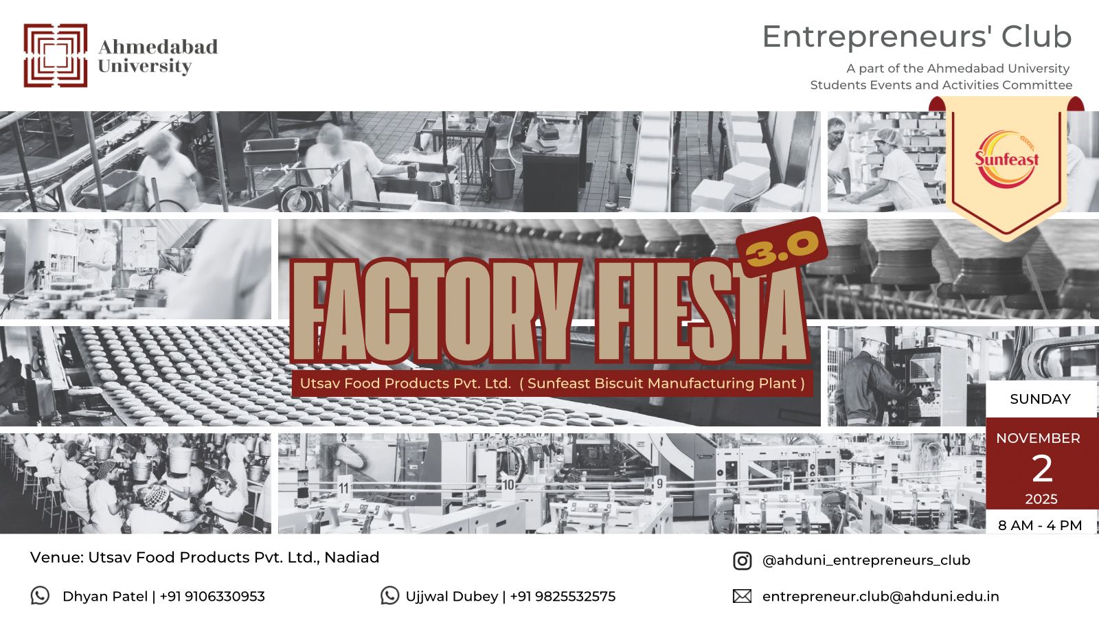 Factory Fiesta 3.0- Sunfeast Biscuit Manufacturing | Entrepreneurs Club