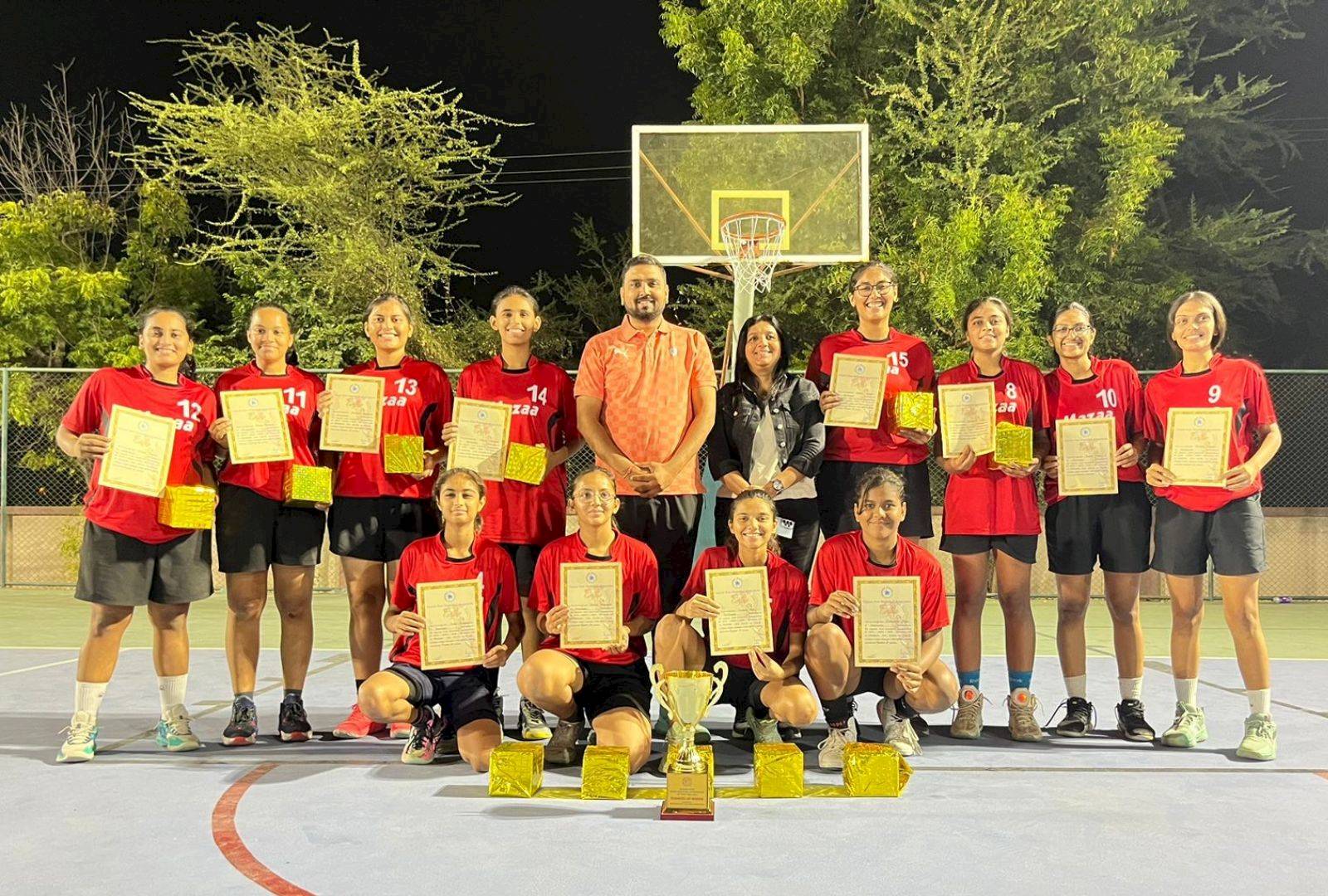 Ahmedabad Students Were Part of the Team that Won Silver in the Gujarat Senior State Basketball Championship