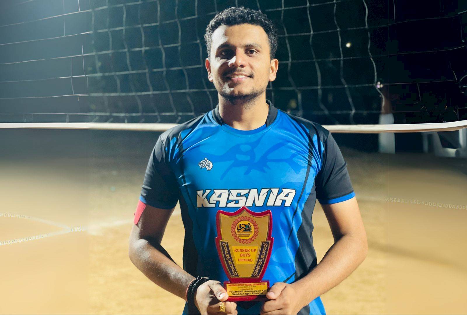 Sports Coordinator Pardeep Rana Brings Laurels  as Player in the Winning Gandhinagar District Volleyball Team