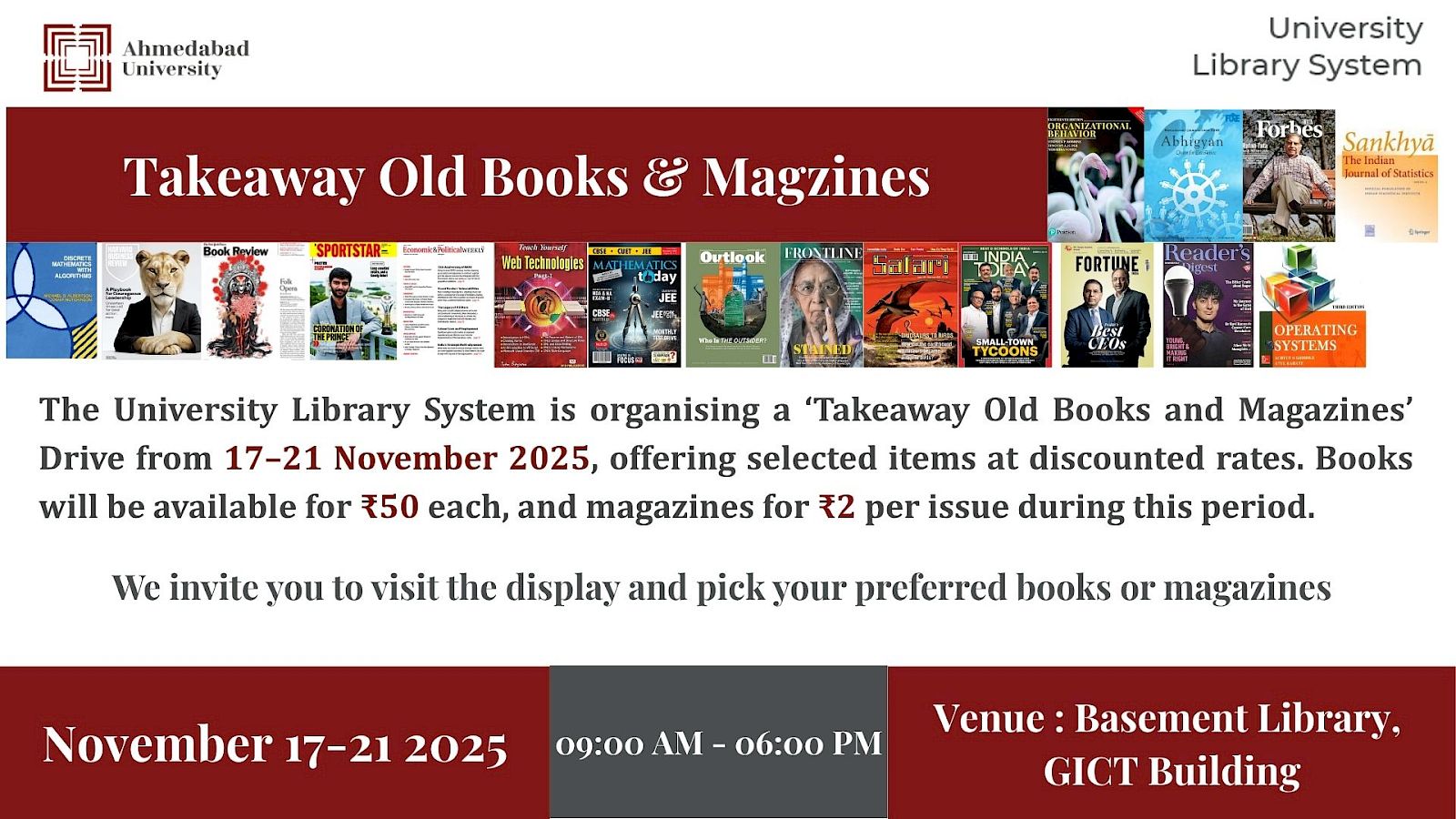 Takeaway of Old Books and Magazines