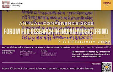 Forum for Research in Indian Music (FRIM 2026)