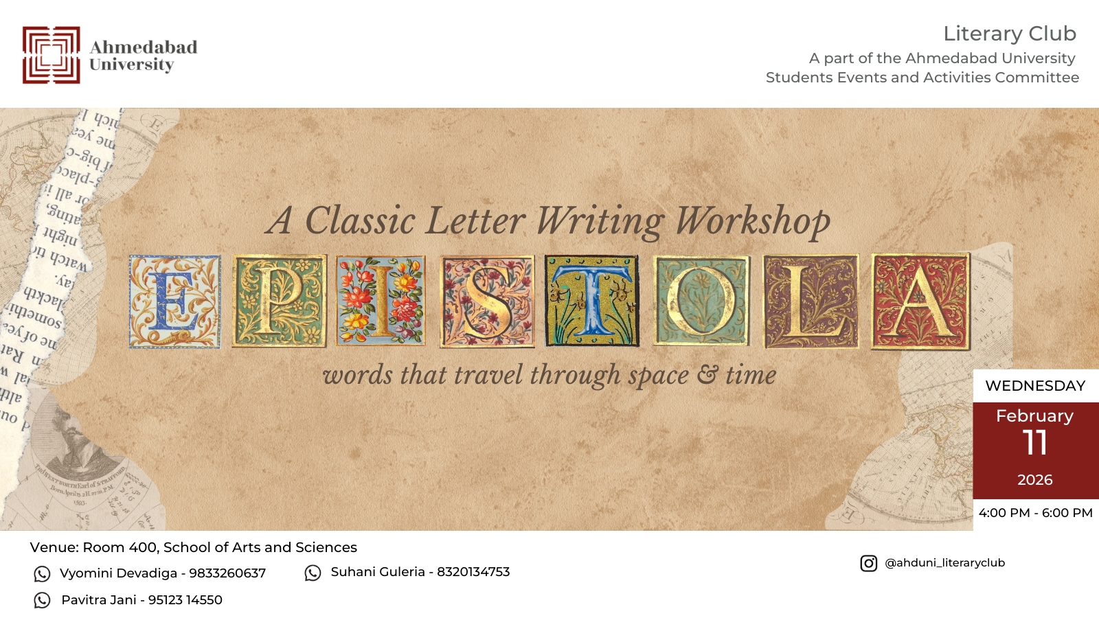 Epistola: A Classic Letter Writing Workshop