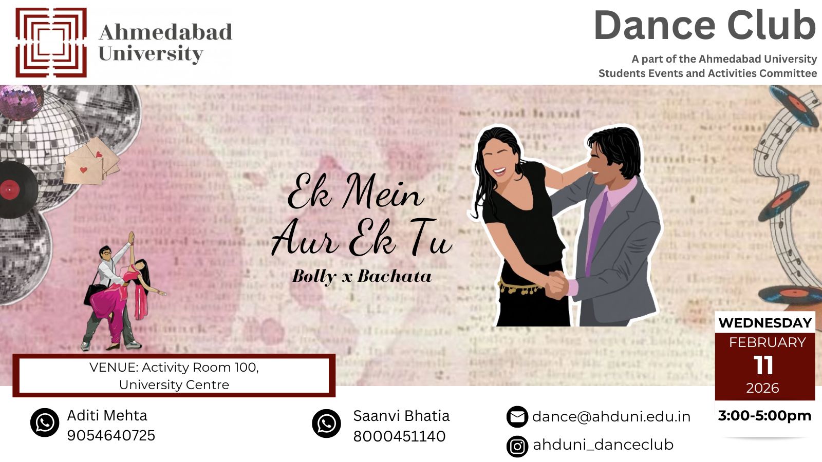 Ek Main Aur Ek Tu: A Bolly-Bachata Workshop
