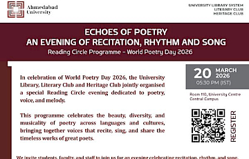 Echoes of Poetry: An Evening of Recitation, Rhythm and Song