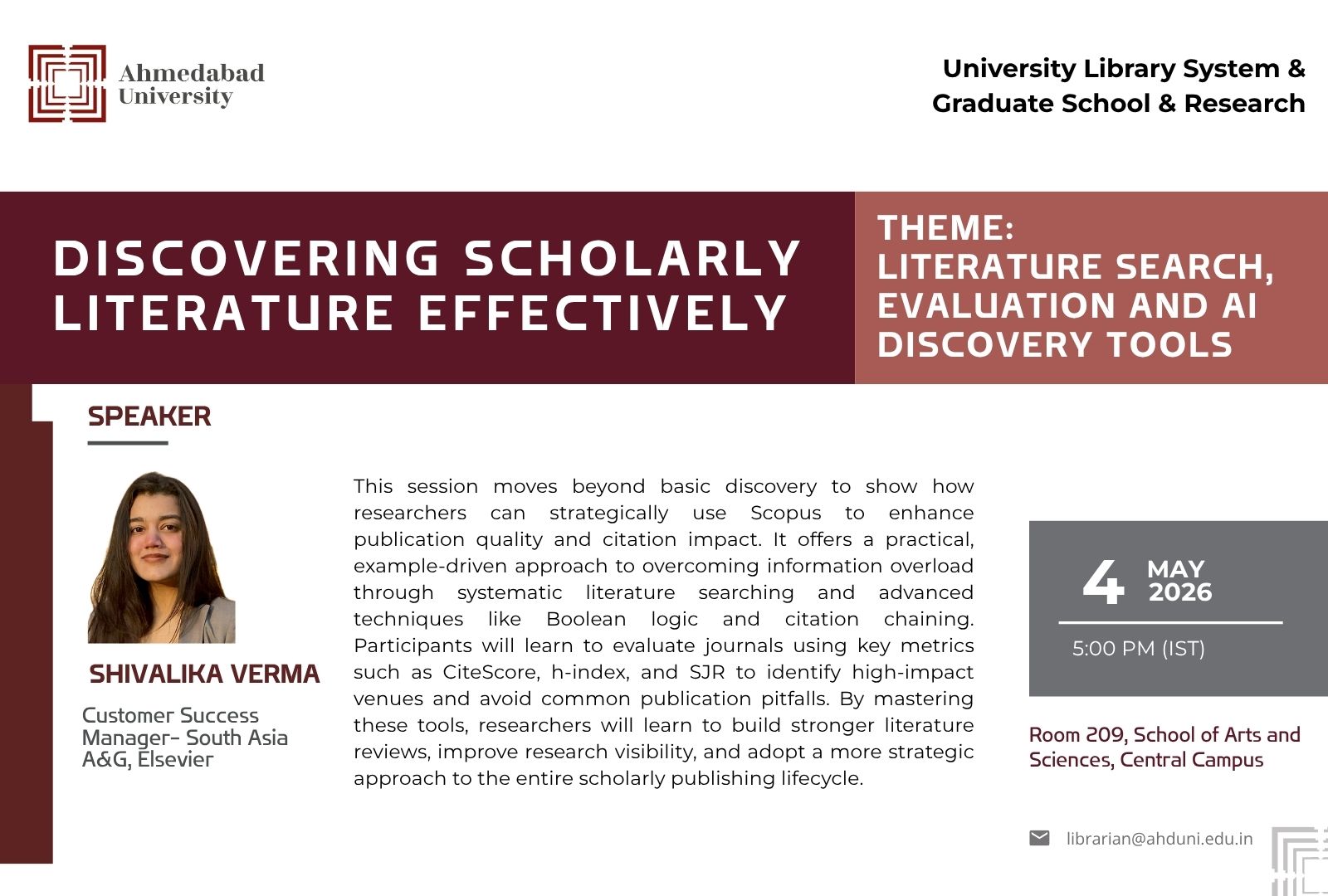 Discovering Scholarly Literature Effectively