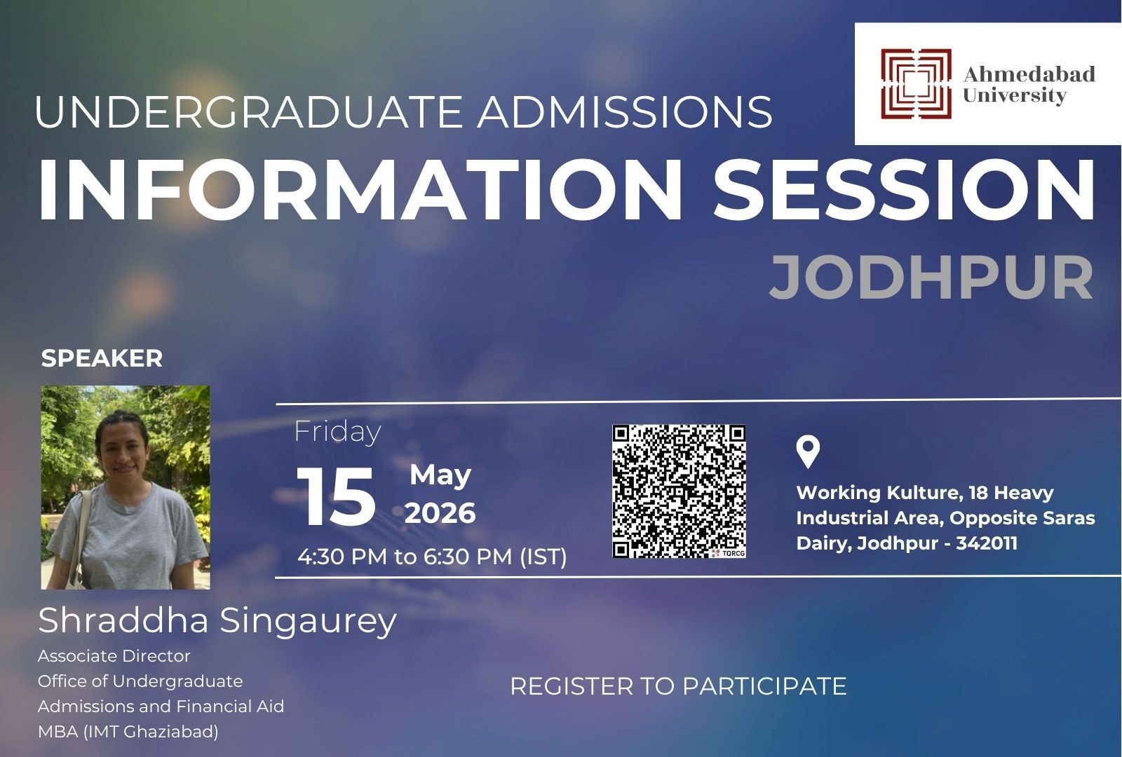 Undergraduate Admissions Open House: Jodhpur