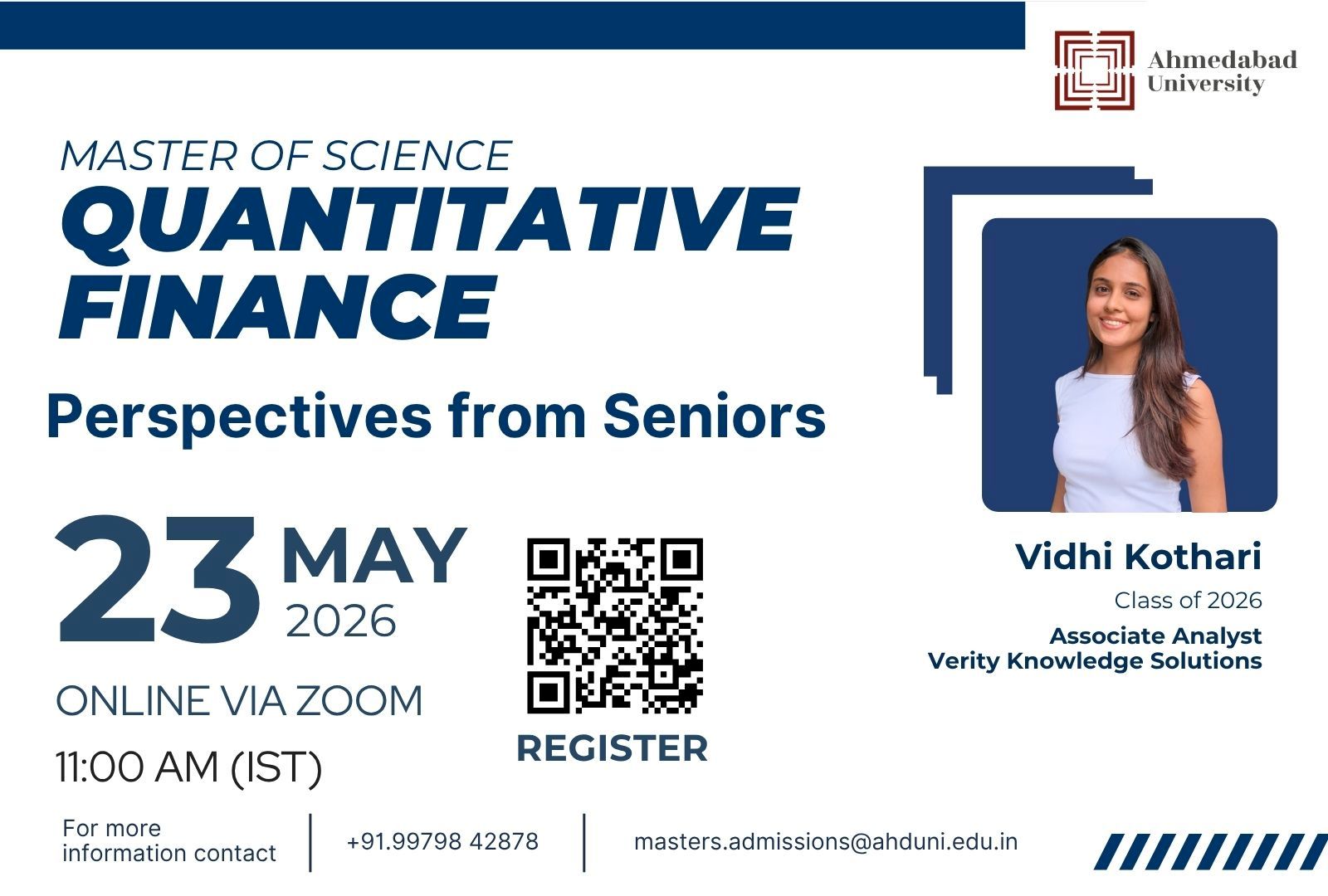 MS in Quantitative Finance: Perspectives from Seniors