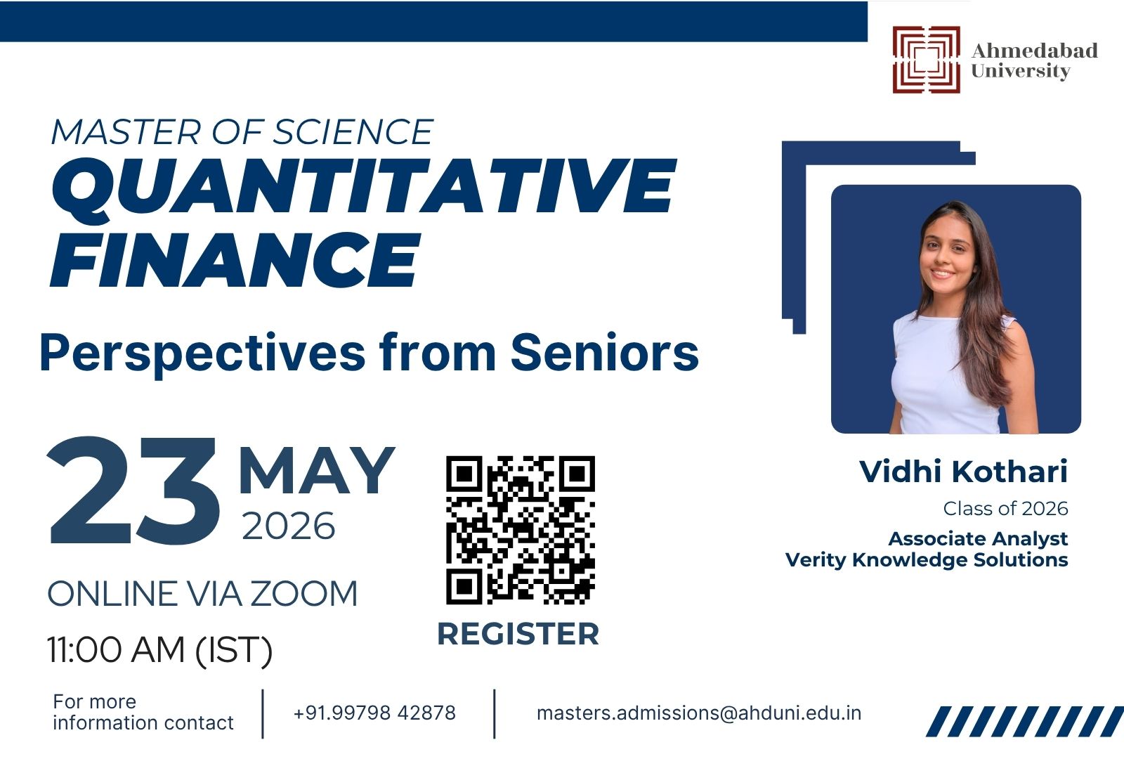 MS in Quantitative Finance: Perspectives from Seniors