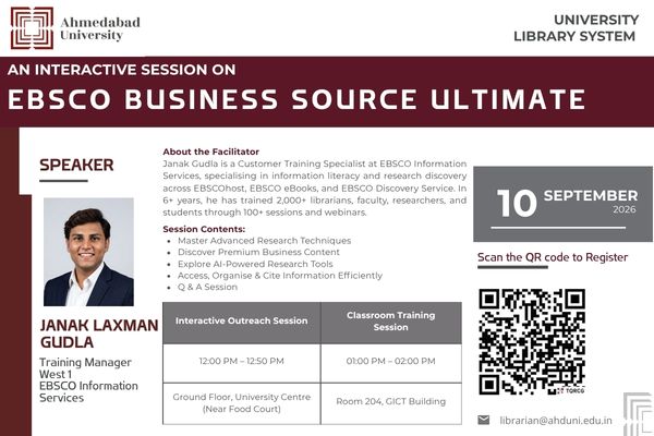 Interactive Session on EBSCO Business Source Ultimate Database