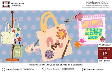 Apni Chhaap - Tote Bag Painting & Block Printing Workshop by The Heritage Club