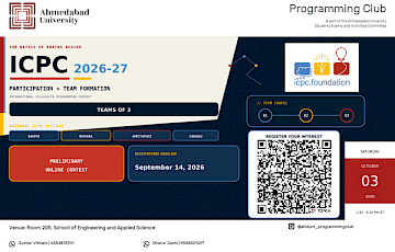 ICPC 2026–27 Preliminary Online Contest
