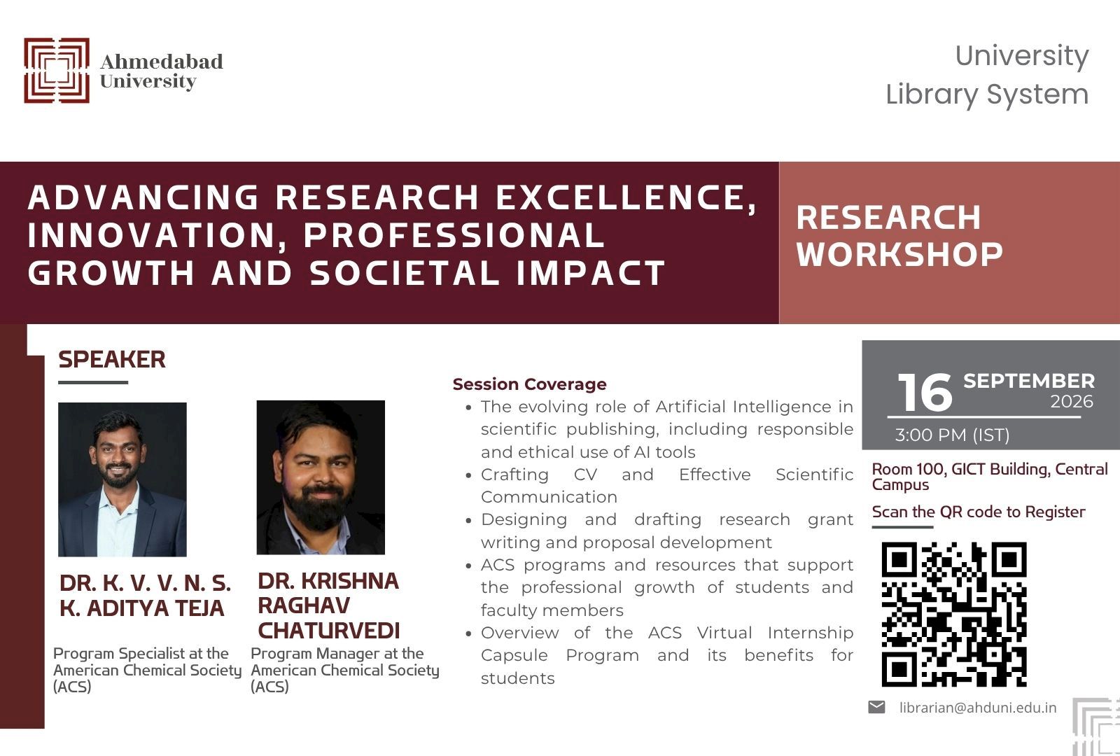 Advancing Research Excellence, Innovation, Professional Growth and Societal Impact