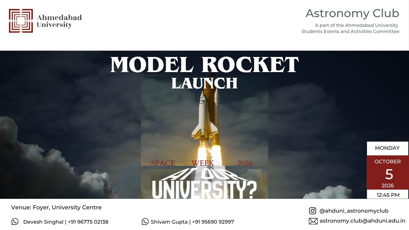 Model Rocket Launch: Space Week 2026