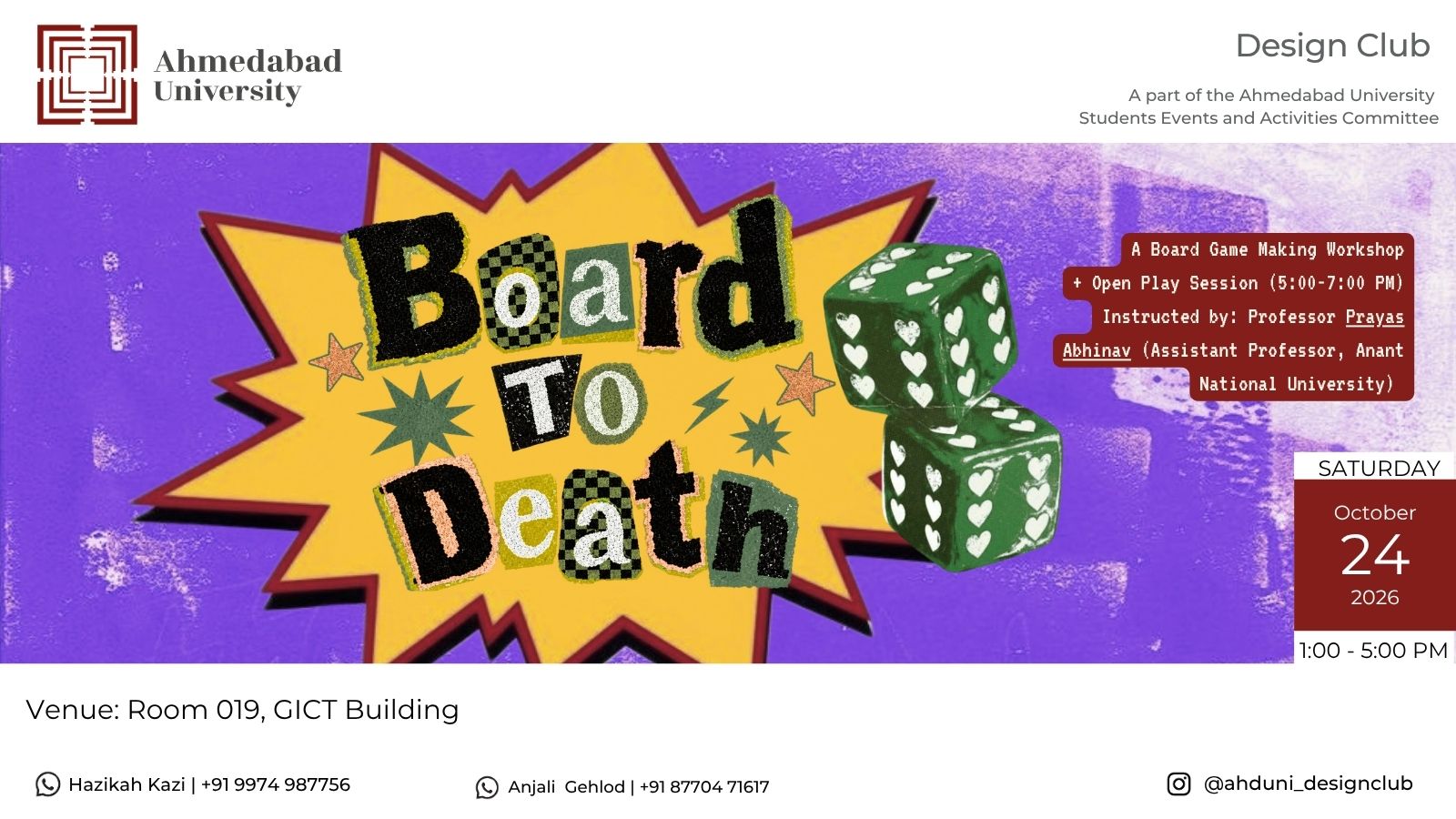 BOARD TO DEATH: A Board Game Making Workshop