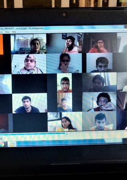 Online E-Learning Class in Progress