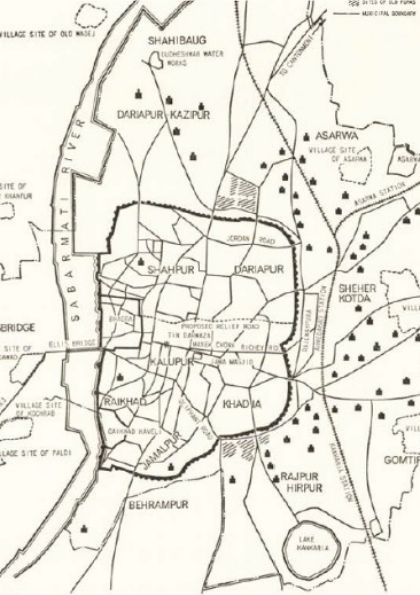 Old Ahmedabad City Map